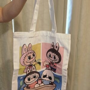 Labubu Canvas Tote Bag 13 X 15 NEW